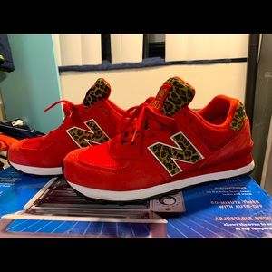 Women’s size 10 red & leopard New Balance